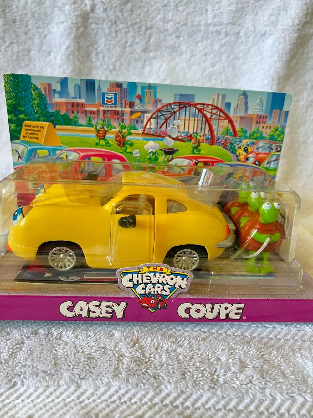 Chevron Cars Yellow Casey Coupe with turtles 1999. Sealed